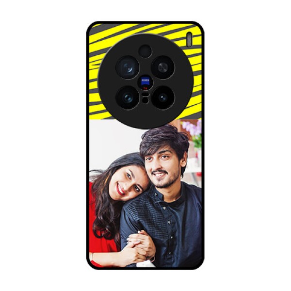 Vivo X200 Pro 5G Custom Glass Phone CaseYellow Abstract Design