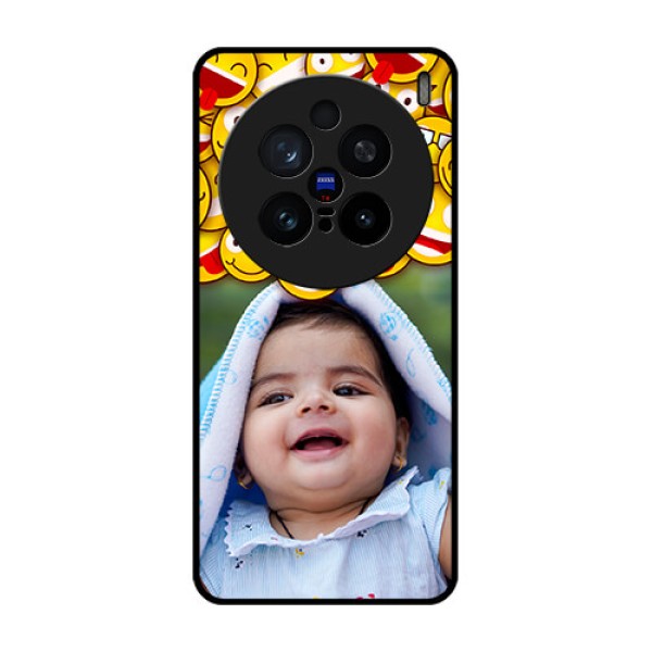 Vivo X200 Pro 5G Custom Glass Phone CaseWith Smiley Emoji Design