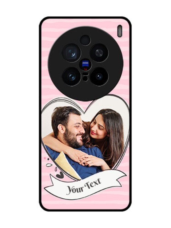 Custom Vivo X200 Pro 5G Custom Glass Phone CaseVintage Heart Design