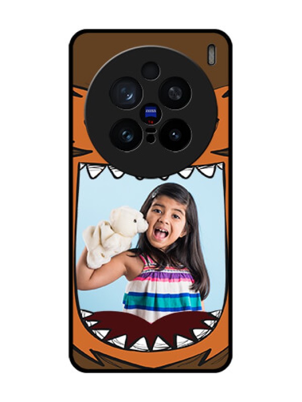 Custom Vivo X200 Pro 5G Custom Glass Phone CaseOwl Monster Back Case Design