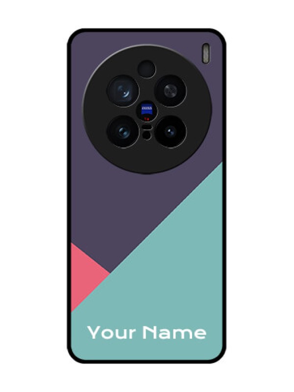 Custom Vivo X200 Pro 5G Custom Glass Phone CaseTri Color Abstract Design