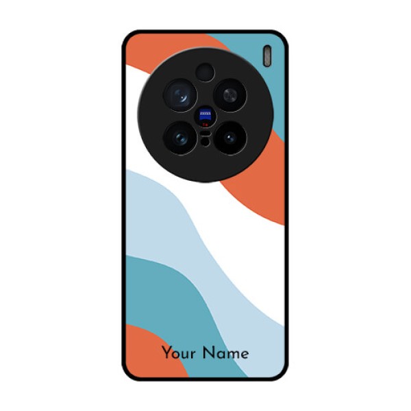 Vivo X200 Pro 5G Custom Glass Phone CaseColoured Waves Design