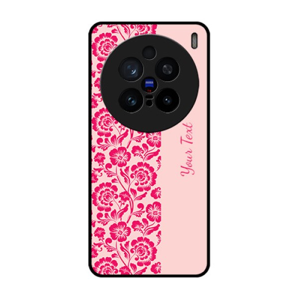 Vivo X200 Pro 5G Custom Glass Phone CaseAttractive Floral Pattern Design