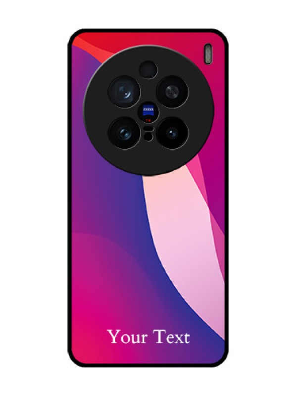 Custom Vivo X200 Pro 5G Custom Glass Phone CaseDigital Abstract Overlap Design