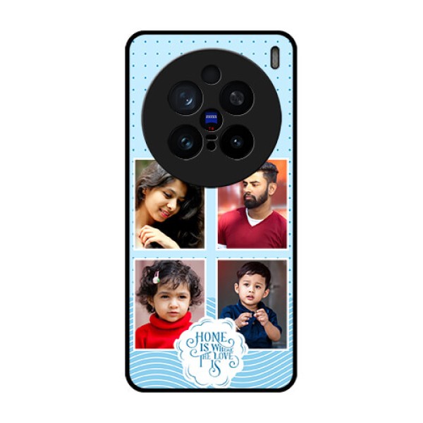 Vivo X200 Pro 5G Custom Glass Phone CaseCute Love Quote With 4 Pic Upload Design Vivo X200 Pro 5G Custom Glass Phone CaseCute Love Quote With 4 Pic Upload Design