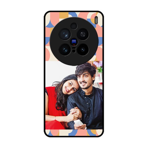 Vivo X200 Pro 5G Custom Glass Phone CaseSemi - Circle Maze Pattern Design Vivo X200 Pro 5G Custom Glass Phone CaseSemi - Circle Maze Pattern Design