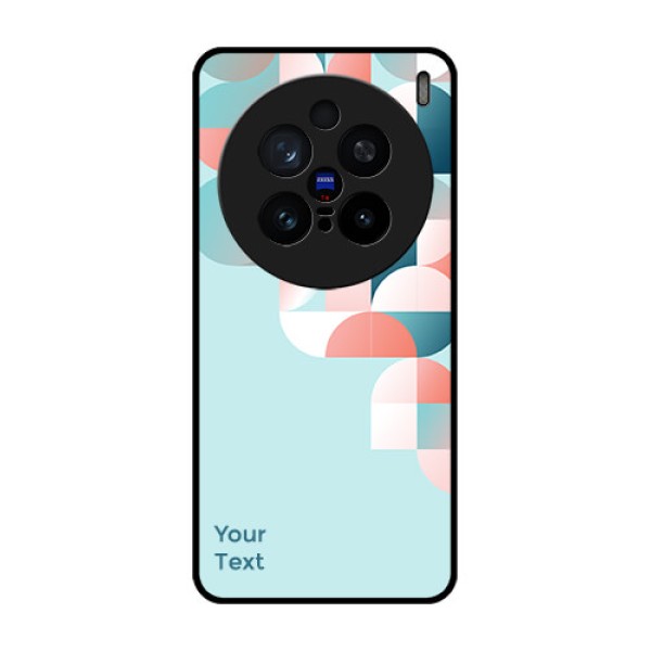 Vivo X200 Pro 5G Custom Glass Phone CaseStylish Semi - Circle Pattern Design