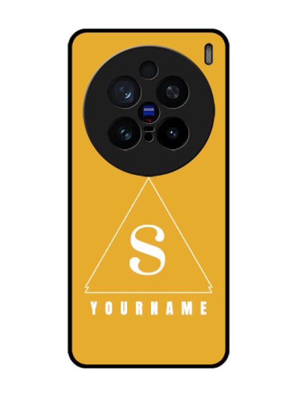 Custom Vivo X200 Pro 5G Custom Glass Phone CaseSimple Triangle Design