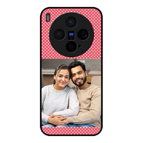 Vivo X300 5G Custom Glass Phone Case - White Dotted Design