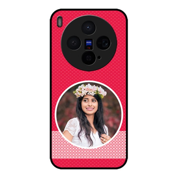 Vivo X300 5G Custom Glass Phone Case - Pink Color Pattern Design