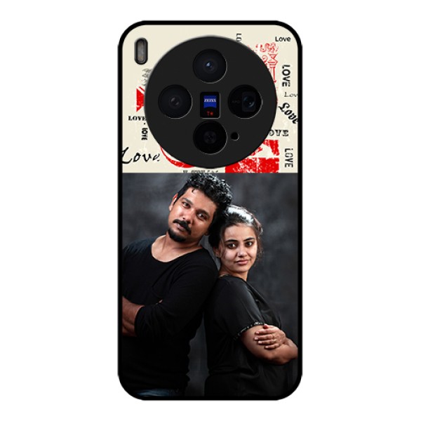 Vivo X300 5G Custom Glass Phone Case - Trendy Love Design Case