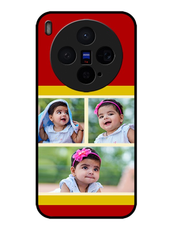 Custom Vivo X300 5G Custom Glass Phone Case - Multiple Pic Upload Design
