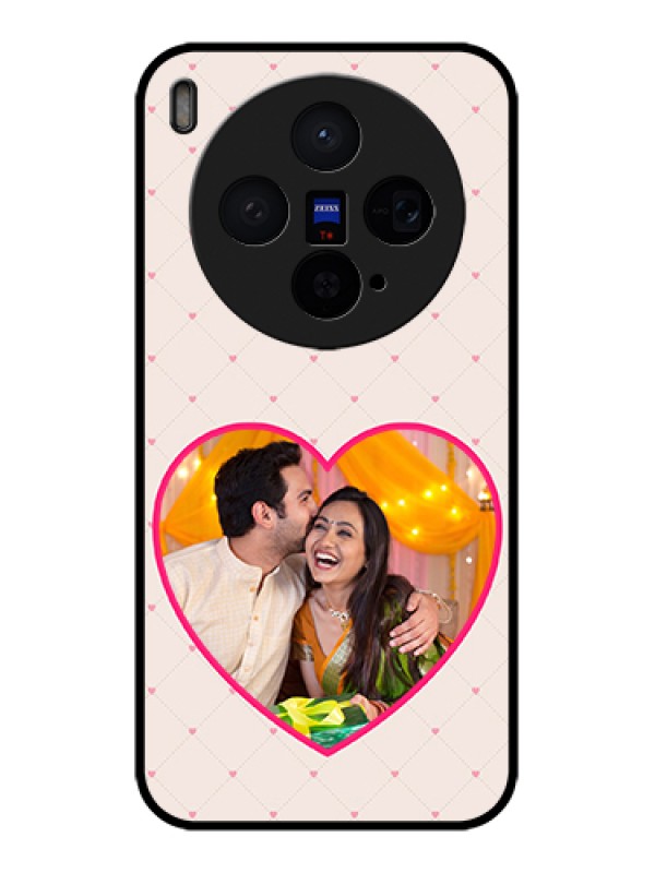 Custom Vivo X300 5G Custom Glass Phone Case - Heart Shape Design