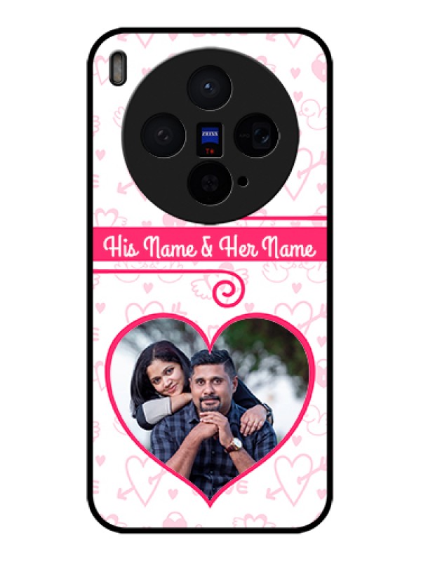 Custom Vivo X300 5G Custom Glass Phone Case - Heart Shape Love Design
