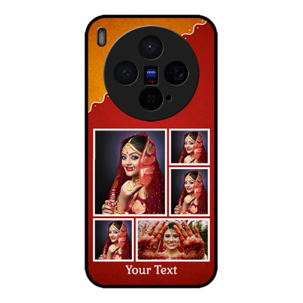 Vivo X300 5G Custom Glass Phone Case - Wedding Pic Upload Design