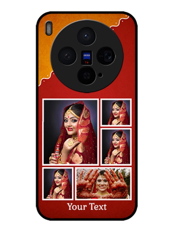 Custom Vivo X300 5G Custom Glass Phone Case - Wedding Pic Upload Design