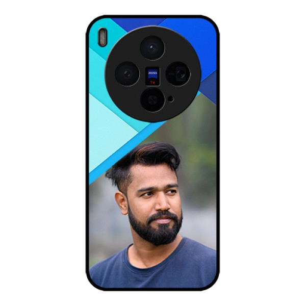Vivo X300 5G Custom Glass Phone Case - Blue Pattern Design