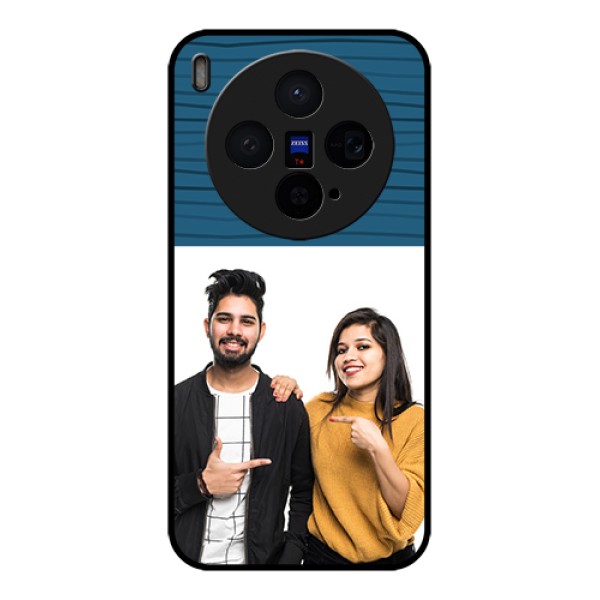 Vivo X300 5G Custom Glass Phone Case - Blue Pattern Cover Design