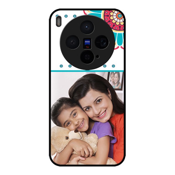 Vivo X300 5G Custom Glass Phone Case - Flower Design