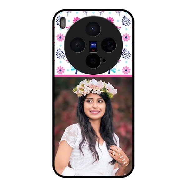 Vivo X300 5G Custom Glass Phone Case - Colorful Flower Design