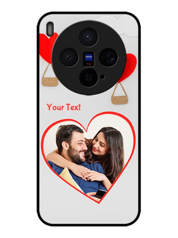 Custom Vivo X300 5G Custom Glass Phone Case - Parachute Love Design