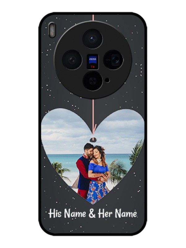 Custom Vivo X300 5G Custom Glass Phone Case - Hanging Heart Design