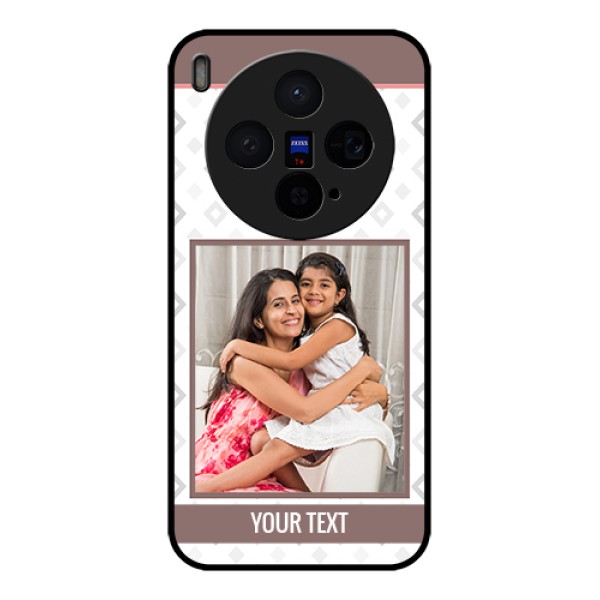 Vivo X300 5G Custom Glass Phone Case - Simple Diamond Design