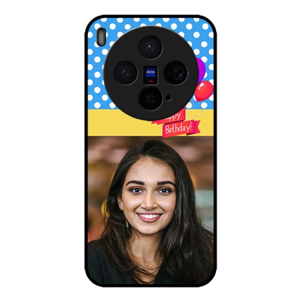 Vivo X300 5G Custom Glass Phone Case - Happy Birthday Design