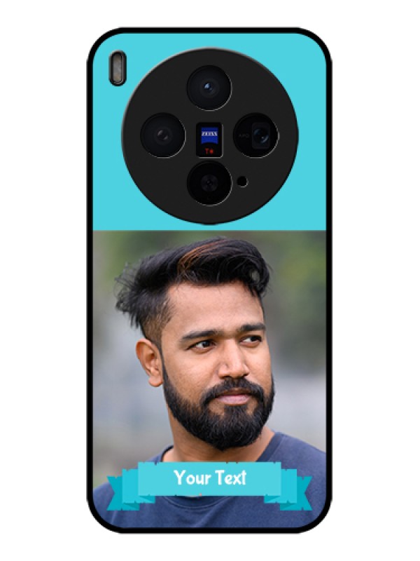 Custom Vivo X300 5G Custom Glass Phone Case - Blue Color Design