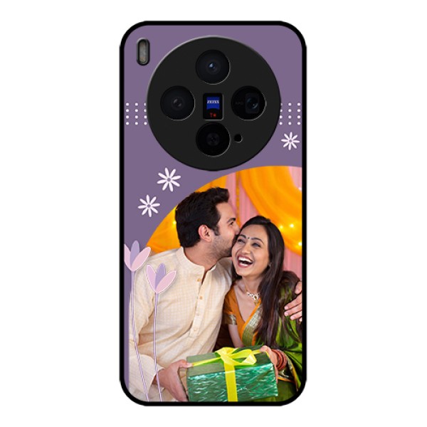 Vivo X300 5G Custom Glass Phone Case - Lavender Flowers Design