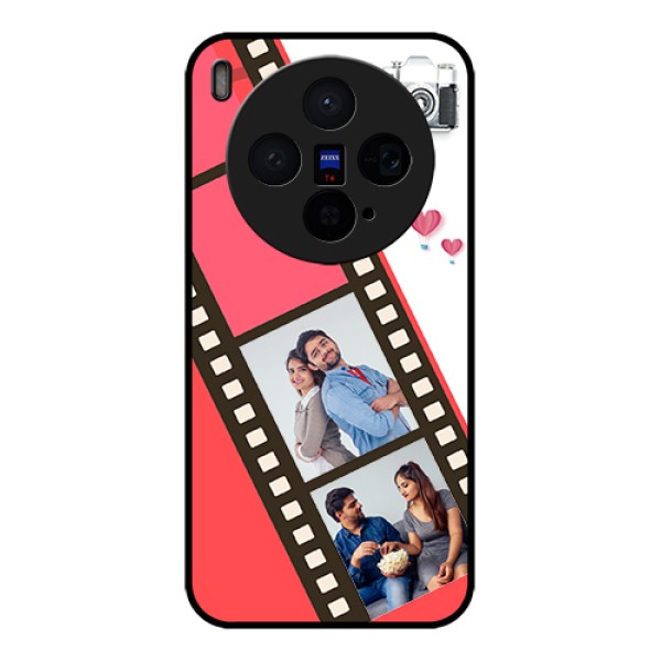 Vivo X300 5G Custom Glass Phone Case - 3 Image Holder With Film Reel Vivo X300 5G Custom Glass Phone Case - 3 Image Holder With Film Reel