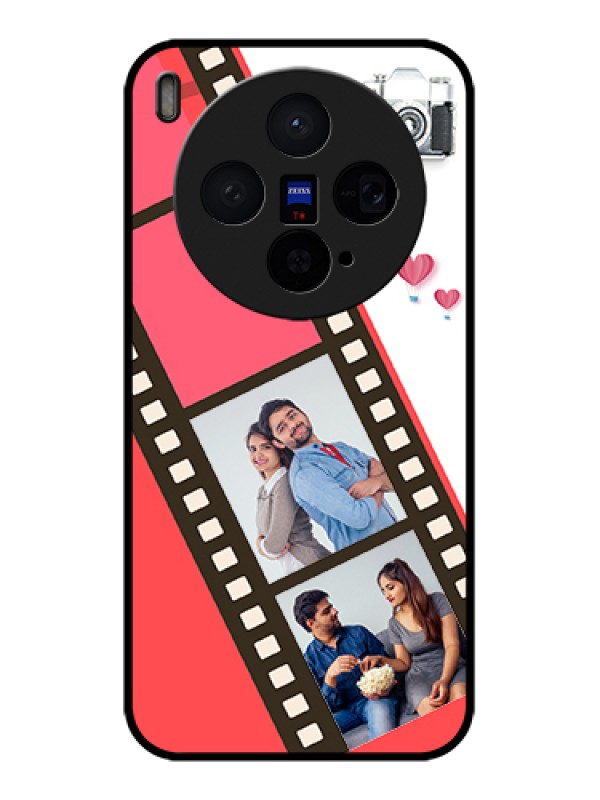 Custom Vivo X300 5G Custom Glass Phone Case - 3 Image Holder With Film Reel