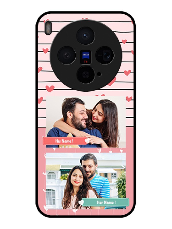 Custom Vivo X300 5G Custom Glass Phone Case - Photo With Heart Design