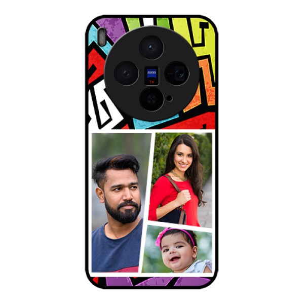 Vivo X300 5G Custom Glass Phone Case - Graffiti Pattern Design