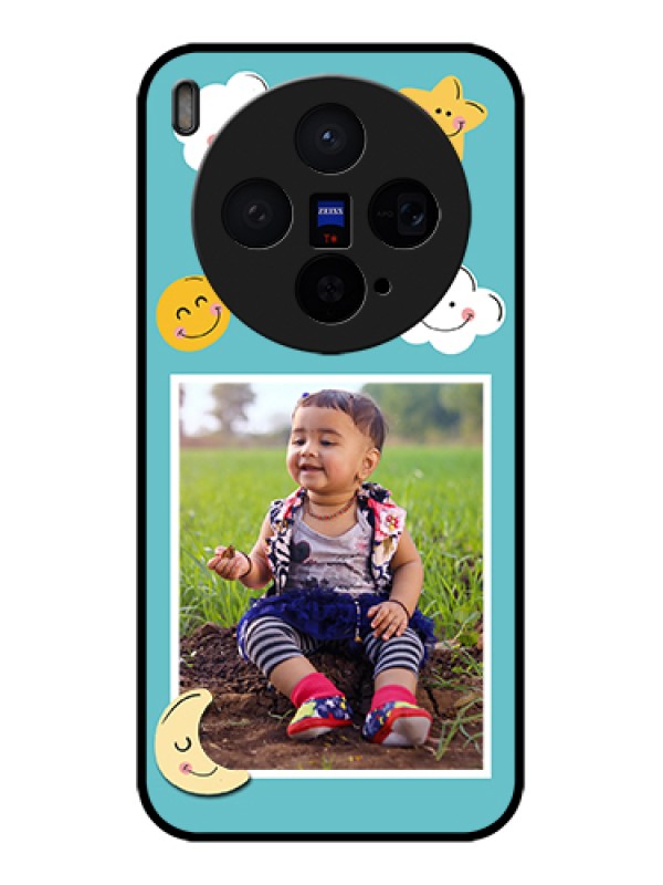 Custom Vivo X300 5G Custom Glass Phone Case - Smiley Kids Stars Design