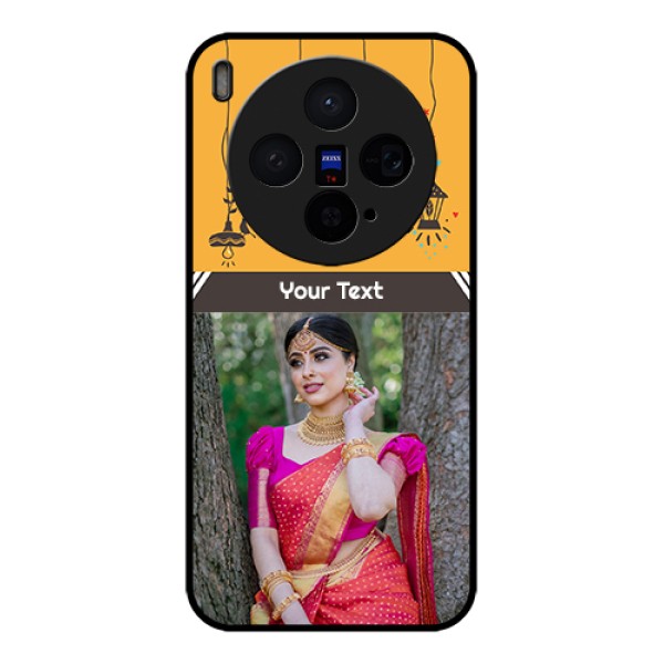 Vivo X300 5G Custom Glass Phone Case - With Family Picture And Icons Vivo X300 5G Custom Glass Phone Case - With Family Picture And Icons