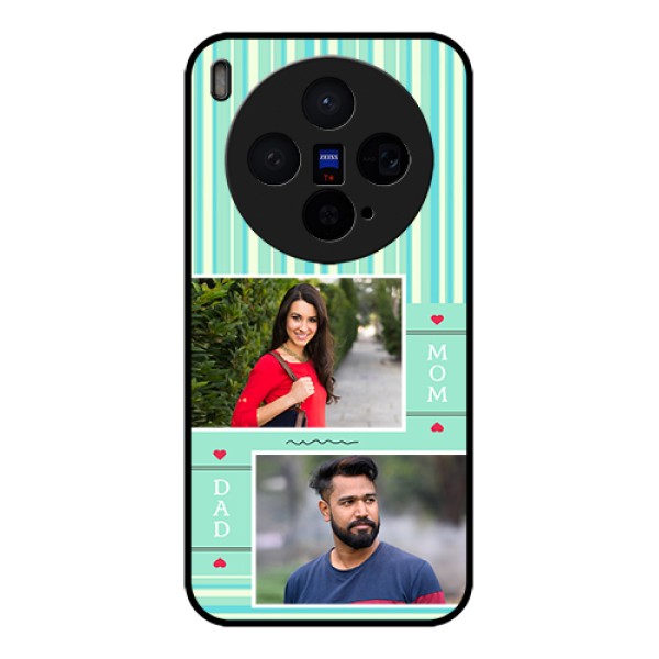 Vivo X300 5G Custom Glass Phone Case - Mom & Dad Pic Design