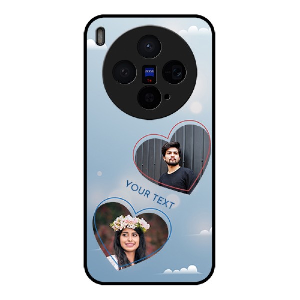 Vivo X300 5G Custom Glass Phone Case - Blue Color Couple Design