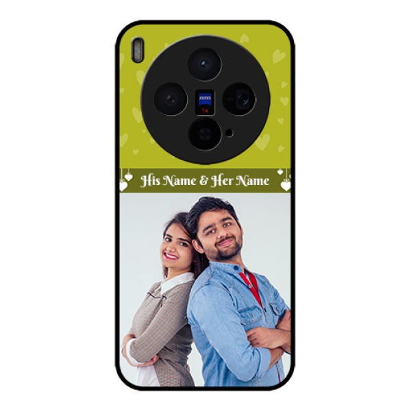 Vivo X300 5G Custom Glass Phone Case - You & Me Heart Design