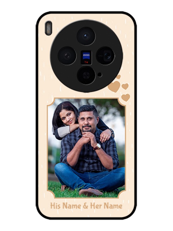 Custom Vivo X300 5G Custom Glass Phone Case - With Confetti Love Design