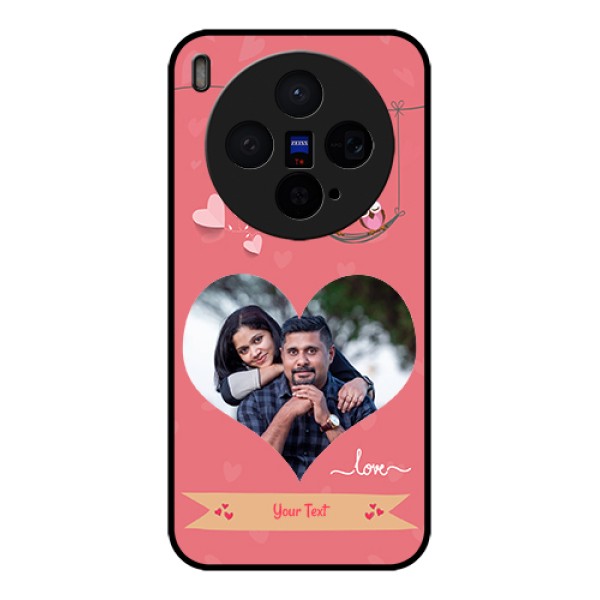 Vivo X300 5G Custom Glass Phone Case - Peach Color Love Design
