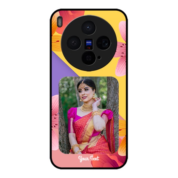 Vivo X300 5G Custom Glass Phone Case - 3 Image With Vintage Floral Design Vivo X300 5G Custom Glass Phone Case - 3 Image With Vintage Floral Design