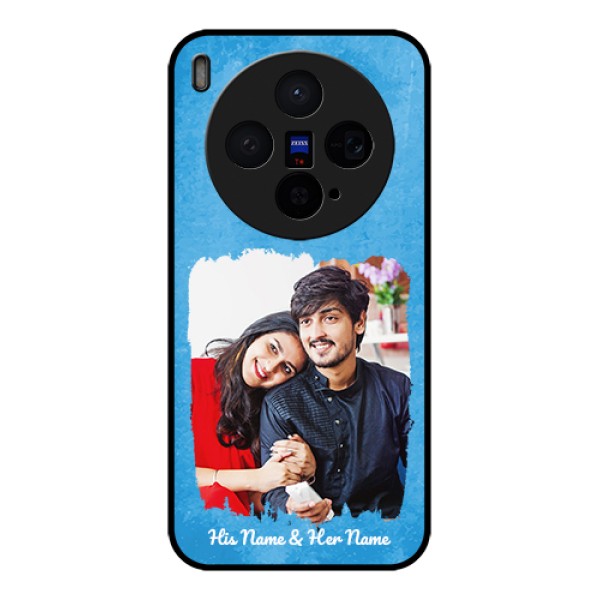 Vivo X300 5G Custom Glass Phone Case - Blue Color Vintage Design