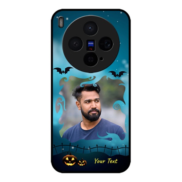 Vivo X300 5G Custom Glass Phone Case - Halloween Frame Design