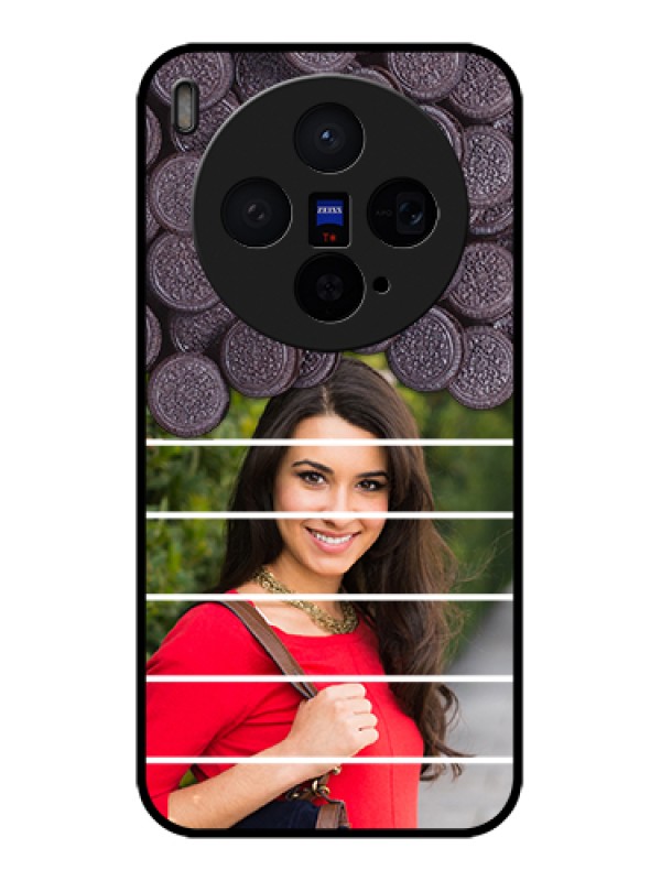 Custom Vivo X300 5G Custom Glass Phone Case - With Oreo Biscuit Design