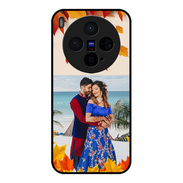 Vivo X300 5G Custom Glass Phone Case - Autumn Maple Leaves Design
