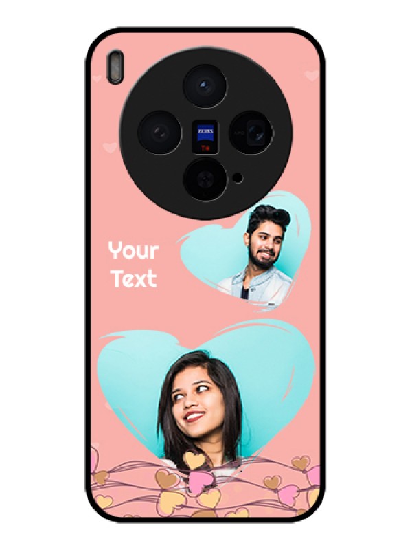 Custom Vivo X300 5G Custom Glass Phone Case - Love Doodle Design