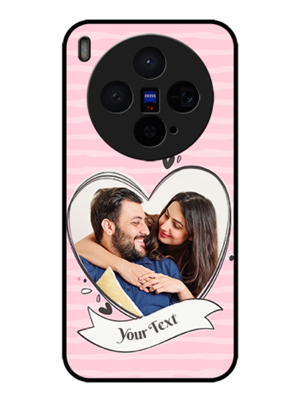 Custom Vivo X300 5G Custom Glass Phone Case - Vintage Heart Design