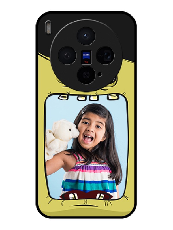 Custom Vivo X300 5G Custom Glass Phone Case - Cartoon Monster Back Case Design