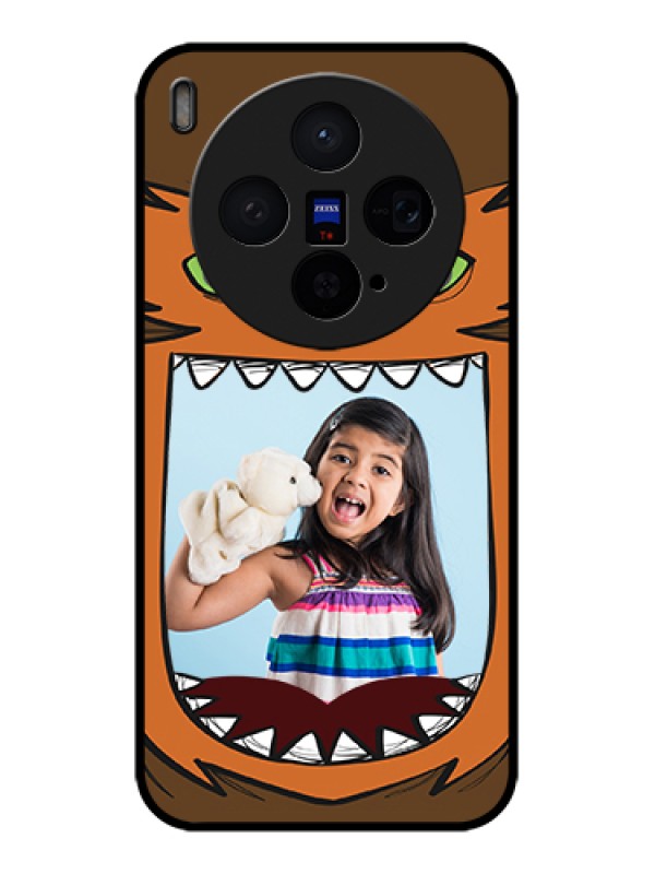 Custom Vivo X300 5G Custom Glass Phone Case - Owl Monster Back Case Design